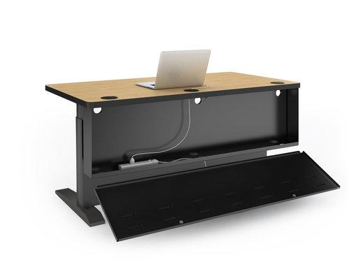 Power Lift Height Adjustable Lectern with Electronics Bay